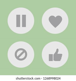 Vector illustration. Icon set for buttons.