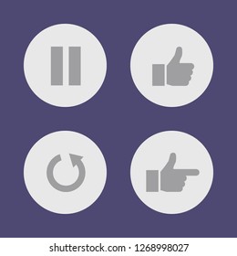 Vector illustration. Icon set for buttons.