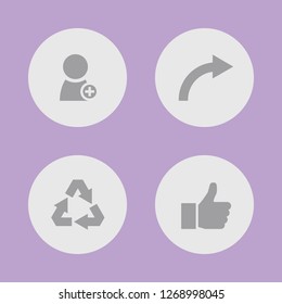 Vector illustration. Icon set for buttons.