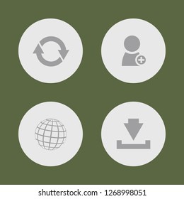 Vector illustration. Icon set for buttons.