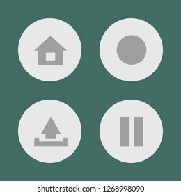 Vector illustration. Icon set for buttons.