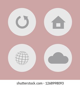 Vector illustration. Icon set for buttons.