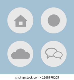 Vector illustration. Icon set for buttons.