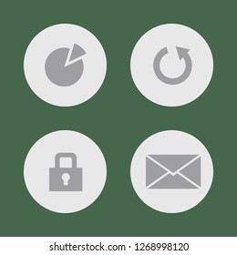 Vector illustration. Icon set for buttons.