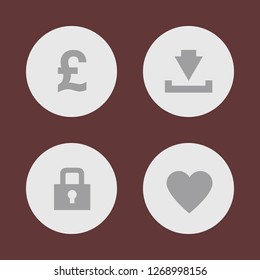 Vector illustration. Icon set for buttons.