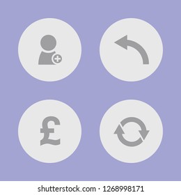 Vector illustration. Icon set for buttons.