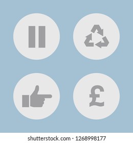 Vector illustration. Icon set for buttons.