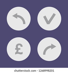 Vector illustration. Icon set for buttons.