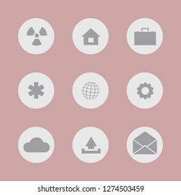 Vector illustration. Icon set for buttons.