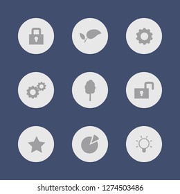 Vector illustration. Icon set for buttons.