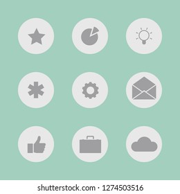Vector illustration. Icon set for buttons.