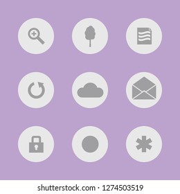Vector illustration. Icon set for buttons.