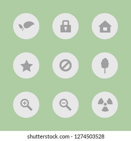 Vector illustration. Icon set for buttons.