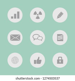 Vector illustration. Icon set for buttons.