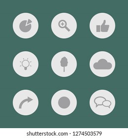 Vector illustration. Icon set for buttons.
