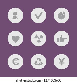 Vector illustration. Icon set for buttons.