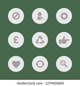 Vector illustration. Icon set for buttons.