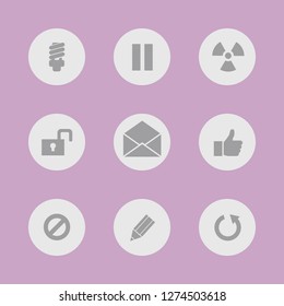 Vector illustration. Icon set for buttons.