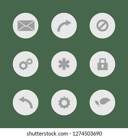 Vector illustration. Icon set for buttons.
