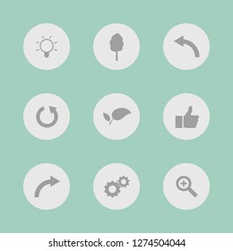 Vector illustration. Icon set for buttons.