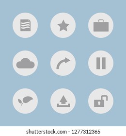 Vector illustration. Icon set for buttons.