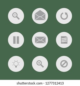 Vector illustration. Icon set for buttons.