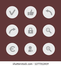Vector illustration. Icon set for buttons.