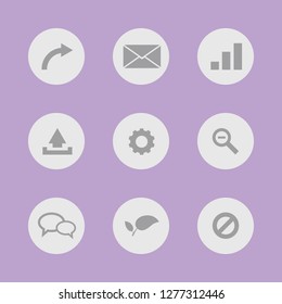 Vector illustration. Icon set for buttons.