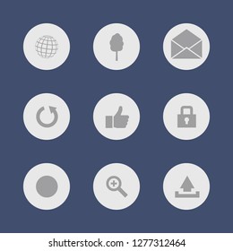 Vector illustration. Icon set for buttons.