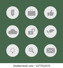 Vector illustration. Icon set for buttons.