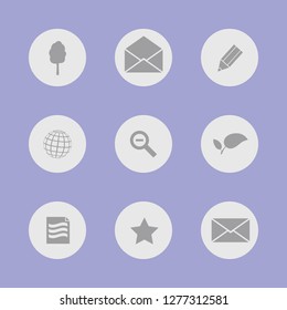 Vector illustration. Icon set for buttons.