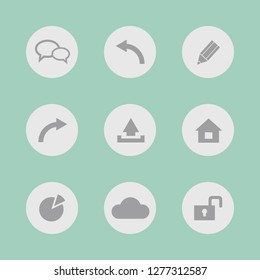 Vector illustration. Icon set for buttons.