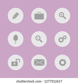 Vector illustration. Icon set for buttons.