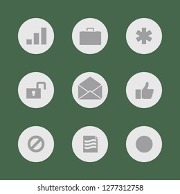 Vector illustration. Icon set for buttons.