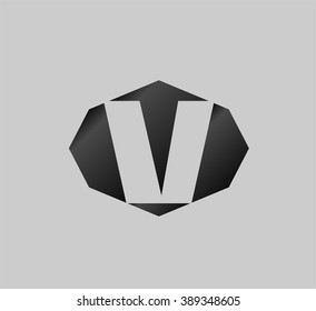 Vector illustration icon set of letter V
