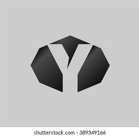 Vector illustration icon set of letter Y
