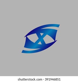 Vector illustration icon set of letter X
