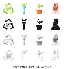 Vector illustration of  and  icon. Set of  and  stock symbol for web.