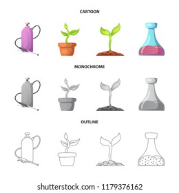 Vector illustration of  and  icon. Set of  and  stock vector illustration.