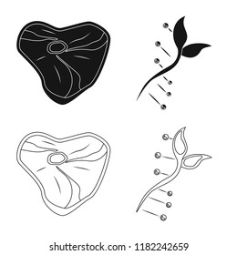 Vector illustration of  and  icon. Set of  and  stock vector illustration.