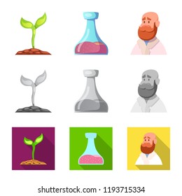 Vector illustration of  and  icon. Set of  and  stock vector illustration.