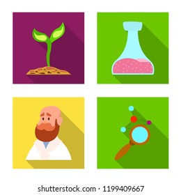 Vector illustration of  and  icon. Set of  and  vector icon for stock.