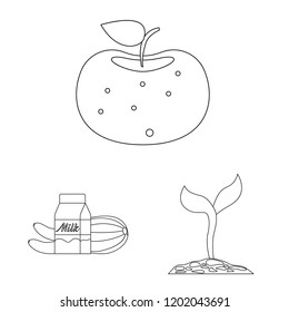 Vector illustration of  and  icon. Set of  and  stock symbol for web.
