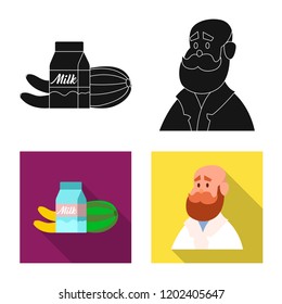 Vector illustration of  and  icon. Set of  and  stock symbol for web.