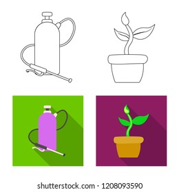 Vector illustration of  and  icon. Set of  and  stock symbol for web.