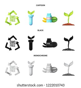 Vector illustration of  and  icon. Set of  and  vector icon for stock.