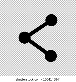 vector illustration icon share in black isolated