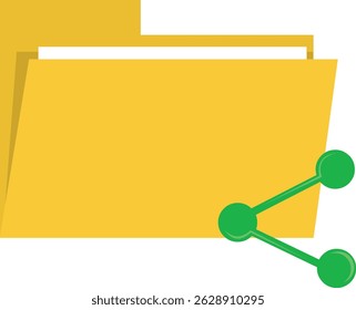 Vector Illustratie Pictogram Computer Map Bestand delen Concept