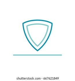 Vector illustration or icon. Shield, safety