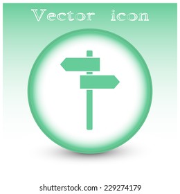 Vector illustration of icon signpost 